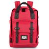 Mochila Casual De Hombre Grande. Lona Y Cuero Pu Polipiel 305536 Rojo