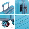 Maleta Cabina Puerto Usb Abs Trolley 55cm 4 Ruedas Dobles  Candado Tsa 175050 Turquesa