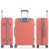 Maleta De Viaje Mediana Abs Trolley 60cm 4 Ruedas Dobles Candado Tsa 175060 Coral