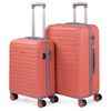 Juegos De Maletas Con Usb De Viaje 4 Ruedas Trolley Abs Candado Tsa 175015 Coral