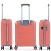 Maleta Cabina Puerto Usb Abs Trolley 55cm 4 Ruedas Dobles  Candado Tsa 175050 Coral