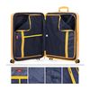 Maleta De Viaje Grande Extensible Abs Trolley 70cm Xl 4 Ruedas Dobles Tsa 171270 Mostaza T