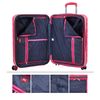 Maleta De Viaje Mediana Extensible Abs Trolley 60cm 4 Ruedas Dobles Tsa 171260 Fresa