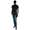 Riñonera De Hombre Cinta Ajustable Asa De Mano De Lona Denim Y Poli-piel 305810 Negro