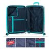 Maleta De Viaje Grande Extensible Abs Trolley 70cm Xl 4 Ruedas Dobles Tsa 171270 Turquesa-