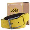 Cinturon Lois En Piel Terciopelo De Alta Calidad  49809 Mostaza 95