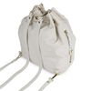 Mochila Bolso Bandolera Para Mujer Convertible De Nylon Cierre Cordón 307674 Beige