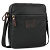 Bolso Bandolera De Hombre De Lona Recubierta/piel 307819 Negro