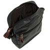 Bolso Bandolera De Hombre De Lona Recubierta/piel 307819 Negro