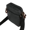 Bolso Bandolera De Hombre De Lona Denim Y Piel 307821 Negro