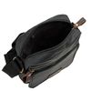 Bolso Bandolera De Hombre De Lona Denim Y Piel 307821 Negro