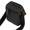 Bolso Bandolera De Hombre Pequeño. Lona Recubierta/piel  307820 Negro