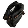 Bolso Bandolera De Hombre Pequeño. Lona Recubierta/piel  307820 Negro