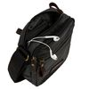 Bolso Bandolera De Hombre Pequeño. Lona Recubierta/piel  307820 Negro