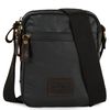 Bolso Bandolera De Hombre Pequeño. Lona Recubierta/piel  307820 Negro