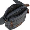 Bolso Bandolera De Hombre Pequeño. Lona Recubierta/piel  307820 Marino