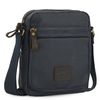 Bolso Bandolera De Hombre De Lona Denim Y Piel 307821 Marino