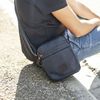 Bolso Bandolera De Hombre De Lona Denim Y Piel 307821 Marino