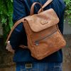 Bolso Mochila Mujer Casual Pequeña De Marca Lois De Piel Pu  302699 Camel