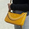 Bolso Bandolera De Mujer Con 2 Asas Intercambiables , Una De Mano Con Forma De Cadena Y Ot