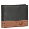 Cartera De Piel Genuina Para Hombre Lois Con Protección Rfid Negro-tan