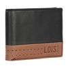 Cartera De Piel Genuina Para Hombre Lois Con Protección Rfid 205411 Negro-tan