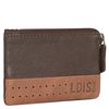 Monedero Llavero De Piel Para Hombre Con Compartimento Trasero 205402 Marron-tan