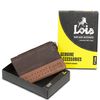 Monedero Llavero De Piel Para Hombre Con Compartimento Trasero 205402 Marron-tan