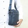 Bolso Bandolera Hombro Hombre Cuero Piel Vegana Con Cremallera Para Uso Casual Marca Jasle