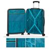 Maleta De Viaje Mediana Abs Trolley 60cm 4 Ruedas Dobles Candado Tsa 175060 Antracita