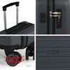 Maleta De Viaje Grande Abs Trolley 70 Cm Xl 4 Ruedas Dobles Candado Tsa 175070 Antracita