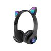 Auriculares Smartek Bluetooth Inalámbricos Oreja De Gato Con Luz Led Negros