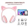 Auriculares Smartek Bluetooth Inalámbricos Oreja De Gato Con Luz Led Rosas