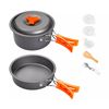 Camping Set Olla, Sarten, Cazo, Utensilios Cocina 10 Piezas Camping Accesorios