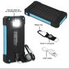 Batería Cargador Solar Powerbank 10000mah Con 2 Puertos Usb Brújula Y Antorcha Led Smartek