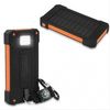 Batería Cargador Solar Powerbank 10000mah Con 2 Puertos Usb Brújula Y Antorcha Led Smartek
