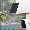 Cámara Vigilancia Wifi Exterior Con Panel Solar, 1080p Batería Incorporada, Detección De Movimiento, Visión Nocturna, Sirena Smartek