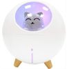 Humidificador Planet Cat, Purificador De Aire Para El Hogar Con Luz Led-blanco Smartek
