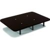 Cama Completa - Colchón Viscobrown Reversible + Base Tapizada 3d Color Negro + 6 Patas De 26cm + Almohada De Fibra, 150x190 Cm