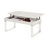 Mesa de centro Odin elevable madera maciza acabado color blanco