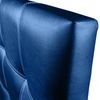 Cabecero Tritón Tapizado En Polipiel Azul De Sonnomattress 115x120x8cm