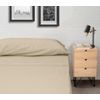 Juego De Sábanas Liso Tela 3 Piezas Icelands Calma Cama 90 Cm Beige