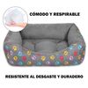 Cama Para Perros, Gatos Y Mascotas, Con Relleno De Fibras, Resistente (mediano, Huellas)- Home Mercury