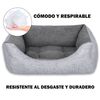 Cama Para Perros, Gatos Y Mascotas, Con Relleno De Fibras, Resistente (grande,gris)- Home Mercury