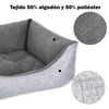 Cama Para Perros, Gatos Y Mascotas, Con Relleno De Fibras, Resistente (grande,gris)- Home Mercury