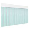 Cortina Plana De Pvc Para Puerta Exterior O Interior (210x90cm,transparente+filo Verde P7)-home Mercury