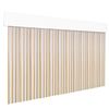 Cortina Plana De Pvc, Puerta Exterior O Interior(210x120cm, Transparente+filo Marron Claro P10)-home Mercury