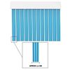 Cortina Plana De Pvc, Puerta Exterior O Interior (210x120cm, Azul+filo Blanco P11)-home Mercury