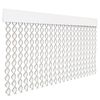 Cortina Espiral De Pvc Para Puerta Exterior O Interior(200x120cm, Blanco+filo Gris R3)- Home Mercury