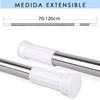 Barra Extensible Ajustable De Aluminio Para Baño, Ropero, Armario. (plateado, 70-120cm)- Home Mercury